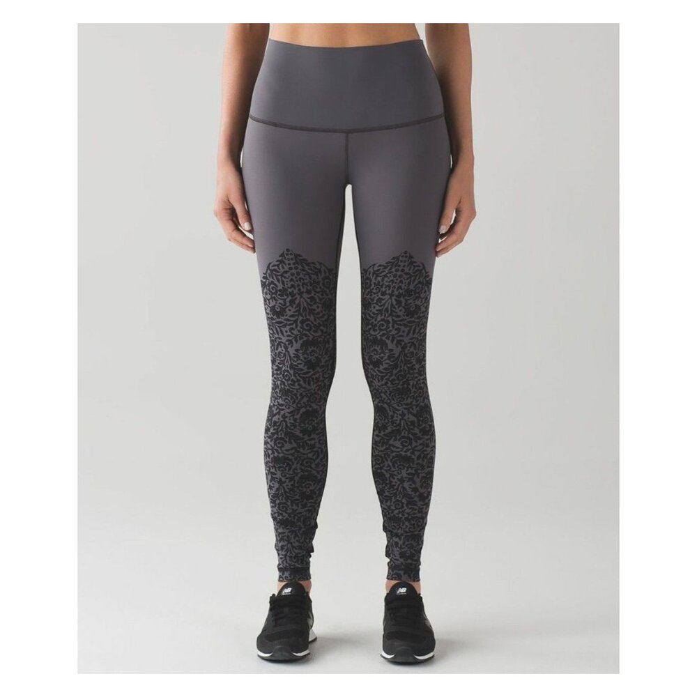 lululemon athletica Gray Patterned Leggings